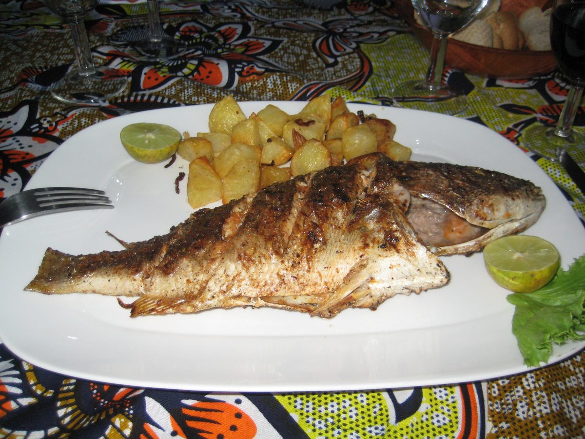 Poisson braisé + Miondo