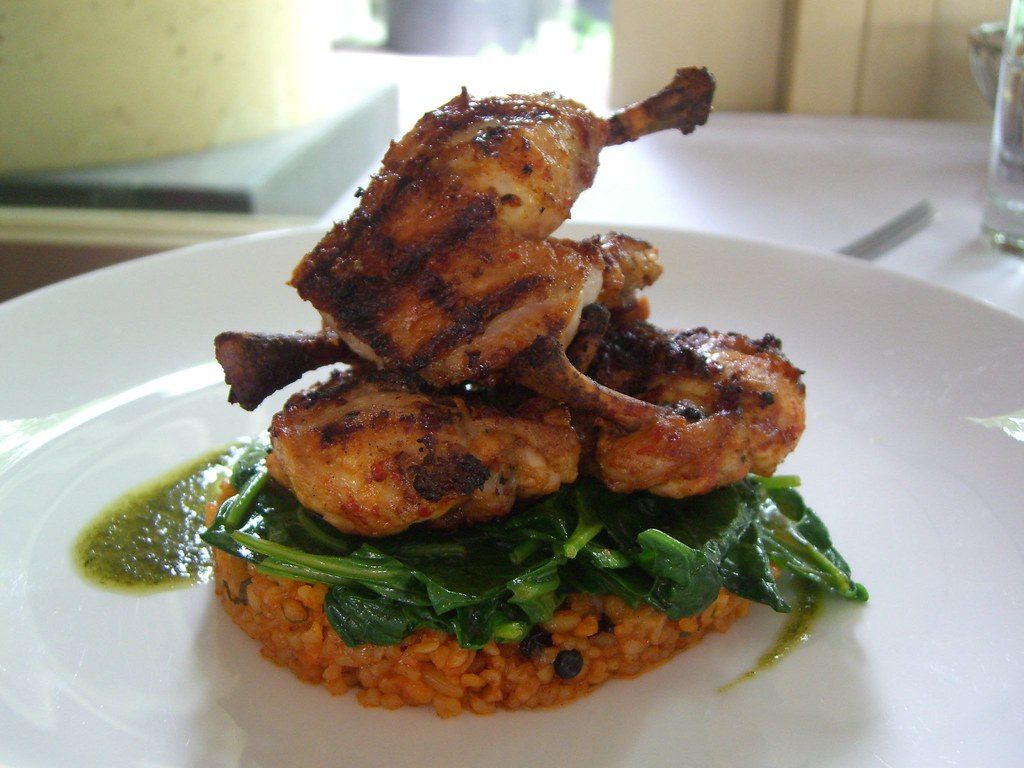 Poulet grillé & légumes verts